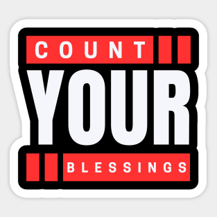 Count Your Blessings | Christian Typography Sticker